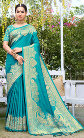 Charming Purple Color Banarasi Silk Saree